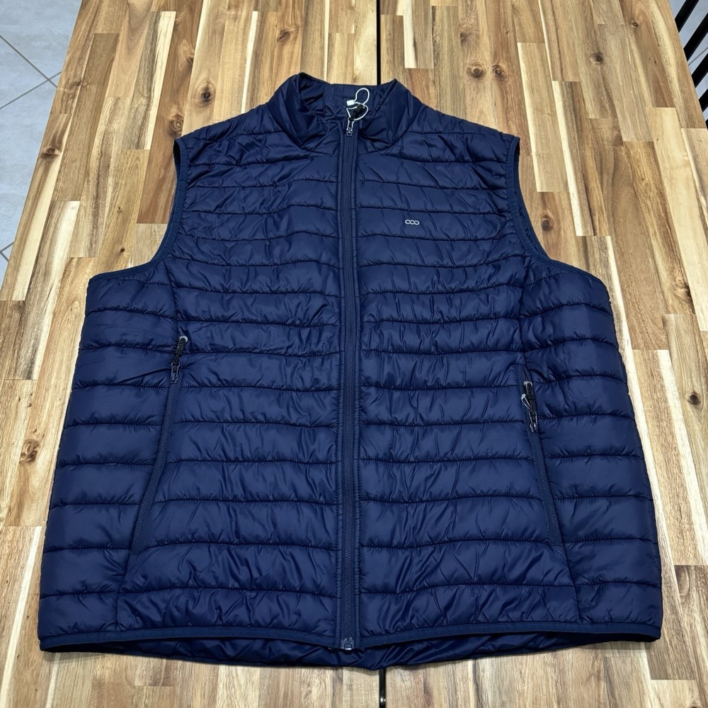 33,000 Ft Quilted Vest Mens 3XL Navy Blue Puffer Full Zip Lightweight Outdoor